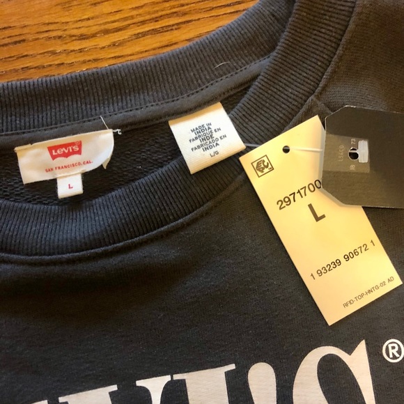 Levi’s Cozy Gray Sweatshirt - Picture 3 of 5